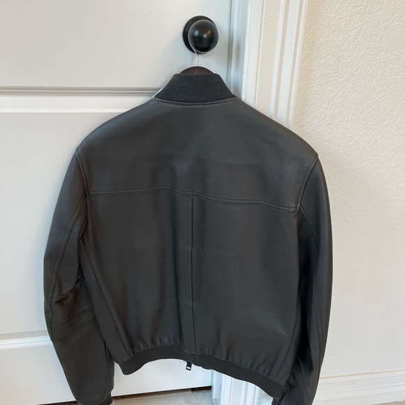 Burberry Brown Leather Bomber M - Picture 2 of 3